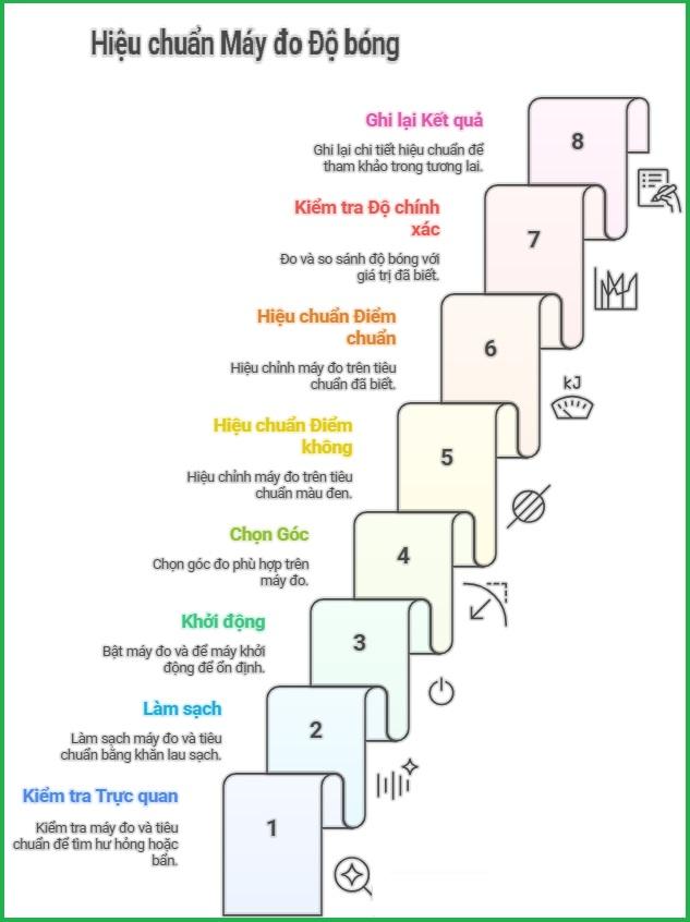 Hướng dẫn hiệu chuẩn máy đo độ bóng